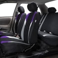 thumbnail image 2 of FH Group Premium Modernistic Flat Cloth Car Seat Covers – Universal Fit, Washable Seat Covers for SUV Sedan Van, Purple, Full Set, 2 of 11