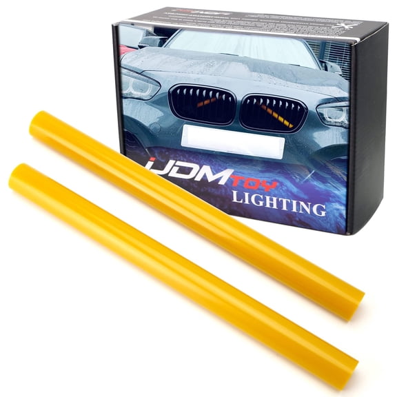 Dual Neon Yellow Behind Kidney Grille V-Bar Decoration Cover Trims, For BMW Gxx 5 6 Series X3 X4 X5 X6 X7