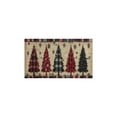 thumbnail image 2 of 2 Piece Christmas Plaid Kitchen Rug Sets Christmas Pine Tree Kitchen Floor Mat Anti Fatigue Rugs for Kitchen Floorfor Farmhouse Door (47x17+30x17 inches), 2 of 7