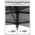 thumbnail image 6 of EastVita Dark Army Green+Hemp Grey-13x13 Ft Pop Up Gazebo Canopy Tent - Portable Lightweight UV Block Shade with Folding Design for Beach Camping Weddings and Parties Instant Setup Shelter, 6 of 8