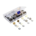 thumbnail image 3 of 40 Pieces Buttons Home Supplies Metal Buttons Handbag Bag Clasps Snap 14mm, 3 of 9