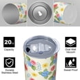 thumbnail image 4 of Pioneer Flower Floral Print Pattern 20oz Skinny Tumbler with Straw & Lid, Double Wall Vacuum Insulated Cup, Leak-Proof, Cup Holder Friendly, Hot 6H Cold 12H, 4 of 6