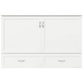 thumbnail image 4 of Atlin Designs Traditional Solid Wood Queen Murphy Bed Chest in White, 4 of 13