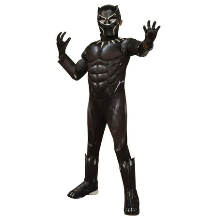Big Boys Superhero Costume In Black Panther  4-6 / 3-4 Years