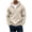 Beige, variant on Hoodies for Men Quarter Zip Long Sleeve Pullover Casual Loose Fit Athletic Drawstring Hooded Sweatshirts with Pocket