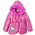 thumbnail image 2 of Hello Kitty Toddler Girls' Puffer Jacket with Faux Fur Hood - Pink Size 2t, 2 of 2