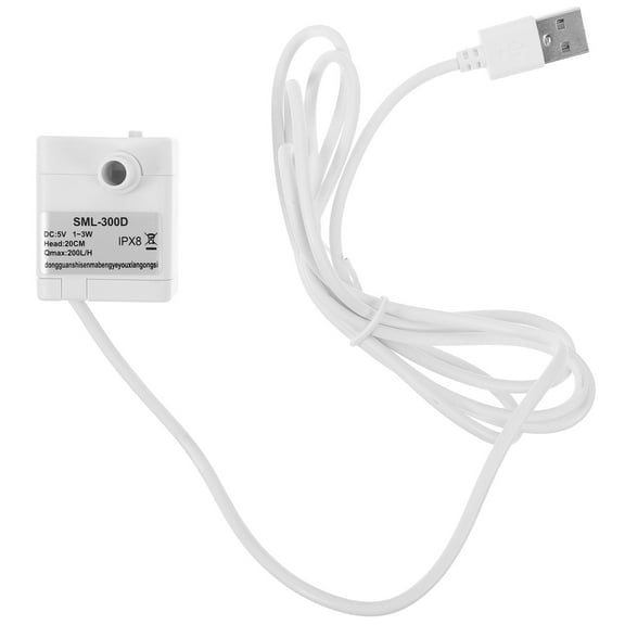 BESTOYARD Small Submersible Water Pump White Plastic Efficient Fountain Pump for Outdoor Use