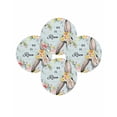 thumbnail image 7 of 15 Inch Round Placemats Set of 4, Easter Non Slip Heat Insulation PP Table Mats, Spring Farmhouse Bunny Flower Teal Wood Grain Washable Place Mats for Kitchen Dining Party Table Decor, 7 of 7