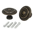 thumbnail image 2 of Uxcell Furniture Closet Door Metal Vintage Style Round Pull Handle Knobs 31mmx20mm 4pcs, 2 of 5