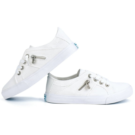 JENN ARDOR Women's Slip on Shoes Non Slip Fashion Canvas Sneakers Low Top Casual Shoes