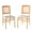 Natural + Beige, variant on Costway Folding Dining Chairs Set of 2 with Linen Padded Seat & Rattan Backrest for Kitchen Coffee + Natural + Beige