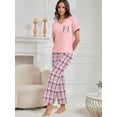 thumbnail image 6 of PinkBeautiM Women's Pajama Sets 2 Piece Short Sleeve Shirts and Long Pants Pjs Sleepwear, 6 of 6