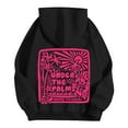 thumbnail image 5 of yueewhu Pink Hoodies for Women 2025 Teen Girls Graphic Hoodie Long Sleeve Cute Preppy Sweatshirts Y2K Tops with Pockets (Black, M), 5 of 7