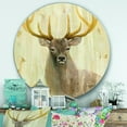 thumbnail image 3 of Designart 'Goldern Deer III' Farmhouse Metal Circle Wall Art, 3 of 3