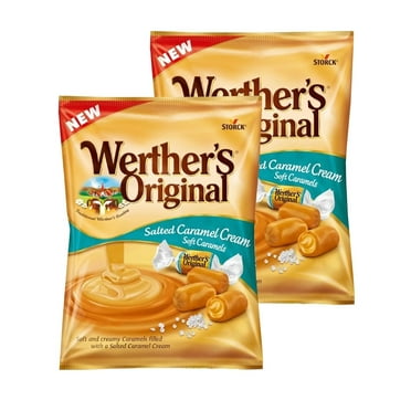 Werther's Original Salted Caramel Candy, Individually Wrapped Werther Soft Caramel 2.22oz - (Pack of 2)