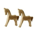 thumbnail image 3 of 2 Pcs Animal Statue Sculpture Figurine DIY Unpainted Wood for Craft Tabletop Living Room Spring Party, 3 of 5