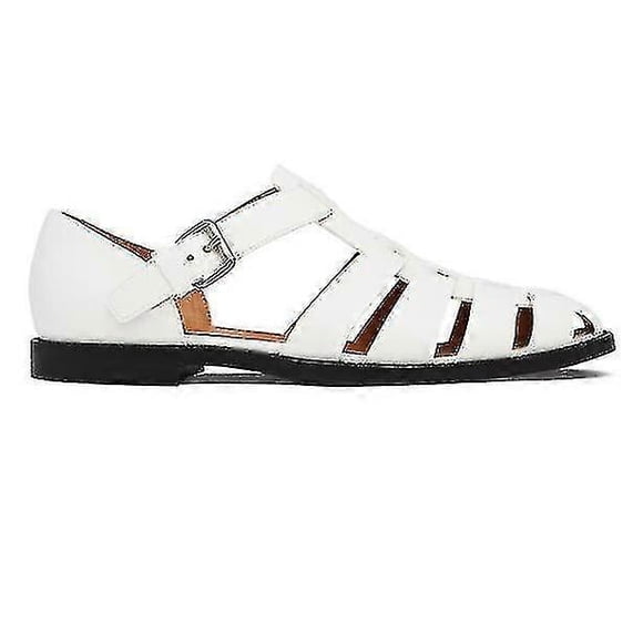 unique Men's Sport Sandals Closed Toe Outdoor Handmade Leather Sandal