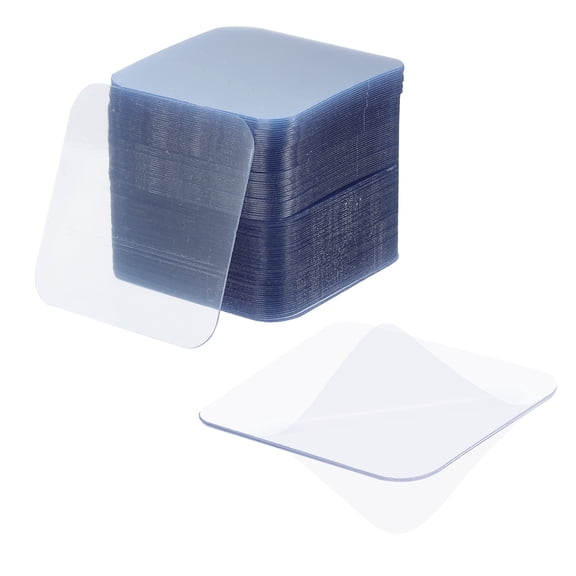 Uxcell 100Pcs Cinta Doble Cara Alta Resistencia, Tiras Adhesivas Transparentes Removibles para Colgar Imágenes, Cinta Adhesiva de Montaje para Pared y Manualidades
