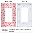 thumbnail image 3 of Yayeee Rocker Switch Wall Plate 3-Gang 6.5"x4.6" Home Decorative Outlet Cover, Strawberry Plaid Pattern, 3 of 6