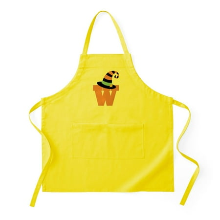

CafePress - Halloween Letter W Witch Monogram - Kitchen Apron with Pockets Grilling Apron Baking Apron