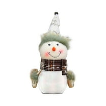 Christmas Candy Jar Children Gift Santa Snowman Ornament Storage Box Clear Novelty Cookie Jars Plush Doll Lid Bottle Xmas Party Goods Sugar Container