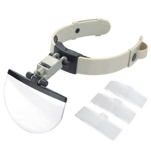 Lupa De Cabeza Con Lentes Intercambiables, Gafas Manos Libres Con Iluminación LED, Para Tareas De Detalle Y Lectura, Aumentos De 2X, 3.8X, 4.5X Y 5.5X.