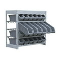 thumbnail image 4 of King's Rack 4-Tier Metal Organizer Shelving Rack with 24 Bins in Gray, 4 of 5