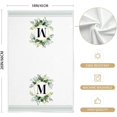 thumbnail image 4 of GEEORY Monogram Letter M Kitchen Towel for Home Decor Eucalyptus Leaves Family Last Name Initial Fingertip Towel 18x26 Inch Ultra Absorbent Bar Drying Cloth Hand Towel Bathroom Decorations GD127, 4 of 6