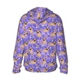thumbnail image 2 of Goofa Pugs and Flowers Printed Women's UPF 50+ Sun Protection Hoodie Jacket Lightweight Long Sleeve Sun Shirt for Women with Pocket Hiking Outdoor-, 2 of 9