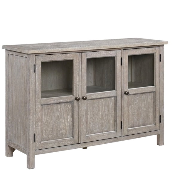 FurniFact Gray Buffet Cabinet with Storage – Wood Kitchen Sideboard Cabinet