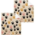 thumbnail image 3 of GZHJMY Colorful Dog Paws Cotton Washcloths Set of 6, 12"x12" Super Soft Absorbent Wash Cloths Bathroom Face Cloths Fingertip Towels for Gym Hotel and Spa, 3 of 7