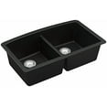 thumbnail image 2 of Karran Qu-710 Undermount Quartz Composite 32 In. 50/50 Double Bowl Kitchen Sink In Concrete, 2 of 4