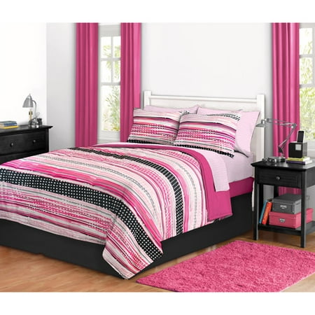 Dotted Stripe Reversible Bed in a Bag