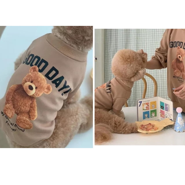 Ropa para perros, linda ropa para perros con forma de oso, ropa cálida para mascotas, linda ropa para perros con forma de oso, diseño de clase mundial