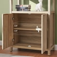 thumbnail image 5 of OAKHAM 5 Tier Bookshelf Set of 2, Tall Bookcase with Doors Cabinet, Library Bookcase for Home Office, Sunwashed Ask Oak, 5 of 8
