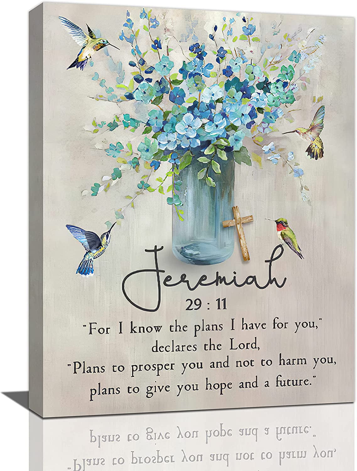 Christian Wall Art Bible Verses Scripture Canvas Prints Painting Rustic