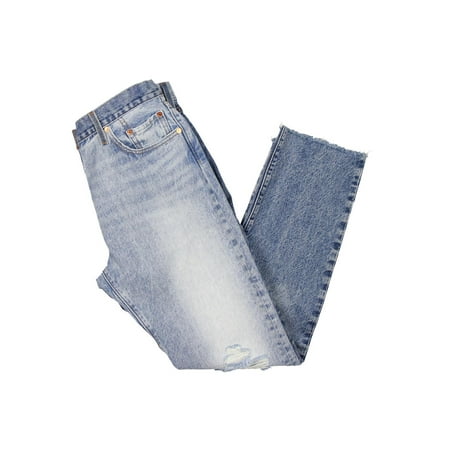Levi Strauss & Co. Womens 501 Two Tone High Rise Straight Leg Jeans