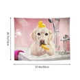 thumbnail image 6 of Kdxio Dog Sitting In Bathtub With Duck On Head Wall Hanging Tapestries Banner For Bedroom College Dorm Home Living Room Party Decor 29X37 In, 6 of 8