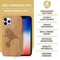 thumbnail image 7 of Case Yard Wooden Case Outside Soft TPU Silicone, Slim Fit Shockproof Wood Protective Phone Cover for Girls Boys Men and Women, Supports Wireless Charging Hummingbird Design case for iPhone-11-Pro-Max, 7 of 7