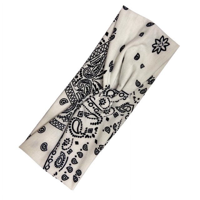 Banda para el cabello con estampado deportivo de estilo europeo y americano para mujer, banda para el cabello con cruz de anacardo, banda para el cabello para lavarse la cara