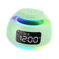thumbnail image 4 of Reloj despertador digital con altavoz atenuador adorno multifuncional reloj de escritorio LED con dos alarmas para mesita de noche perfecl Verde, 4 of 8