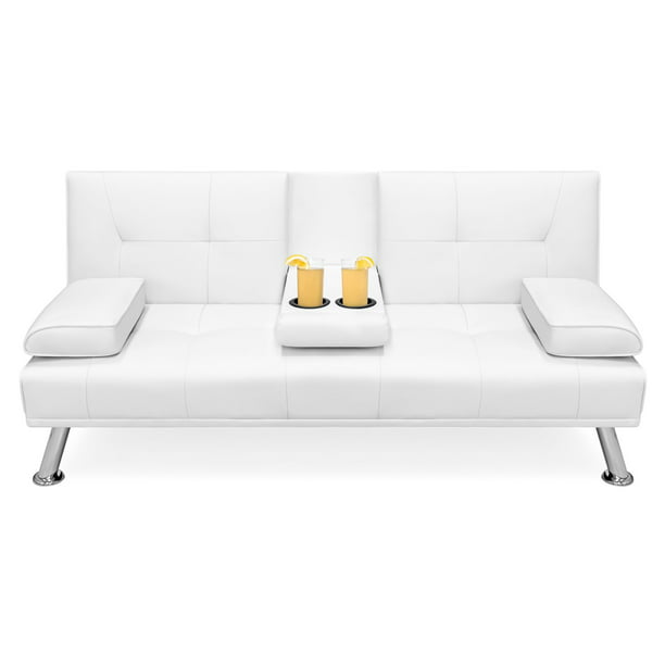 Removable Armrests Metal Legs, White Leather Sofa Furniture Choice