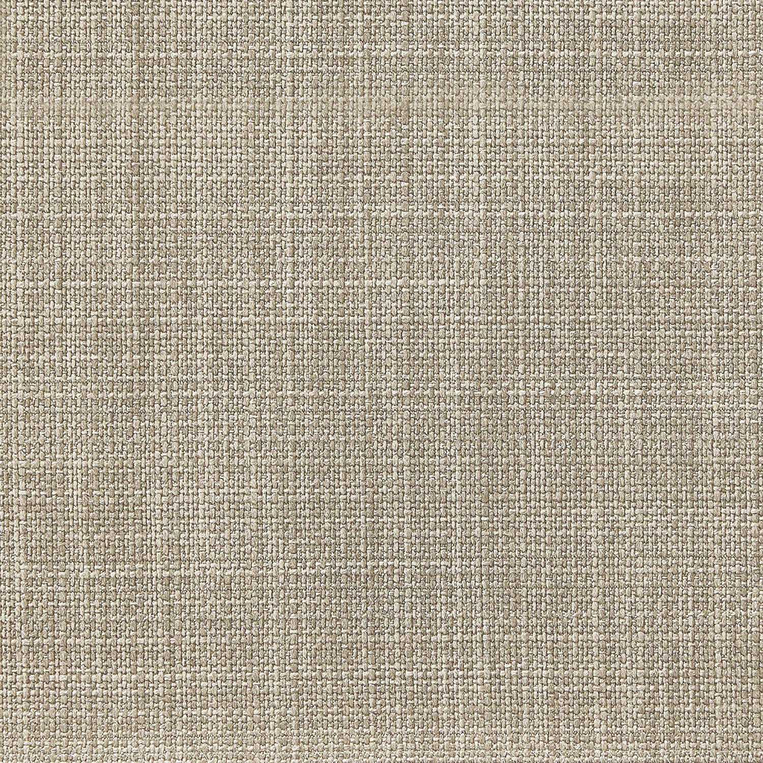 Round Storage Ottoman Foot Rest with Button Tufted Upholstery, Sturdy Linen Fabric, Multipurpose Footstool with Storage for Living Room and Bedroom 20" x 17" Beige