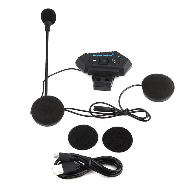 Casco de motocicleta Jadeshay BT Auriculares Casco Manos Auriculares Negro A