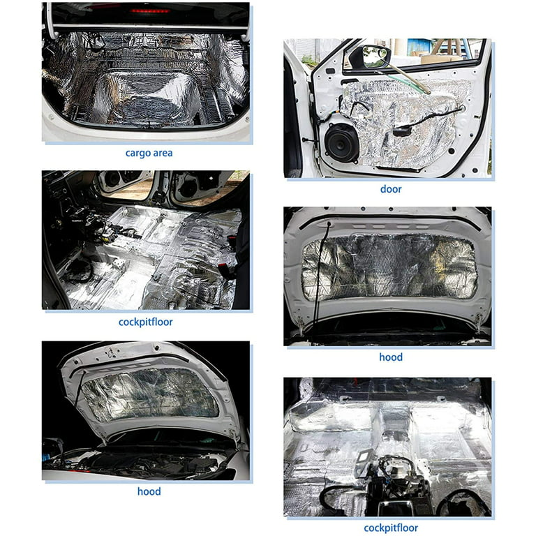 Heat Shield, Sound Deadening Material, Car Sound deadening mat, Engine  Insulation Foam with Aluminum sheet 1100(AA), 20x12