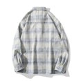 thumbnail image 3 of TIMIFIS Chemise Décontractée à Carreaux pour Homme, Boutonnée, Coton, Manches Longues, Col Rabattu, Blouse Chemise avec Poche, 3 of 5