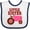 White and Navy, variant on Inktastic Pink Tractor Little Sister Girls Baby Bib