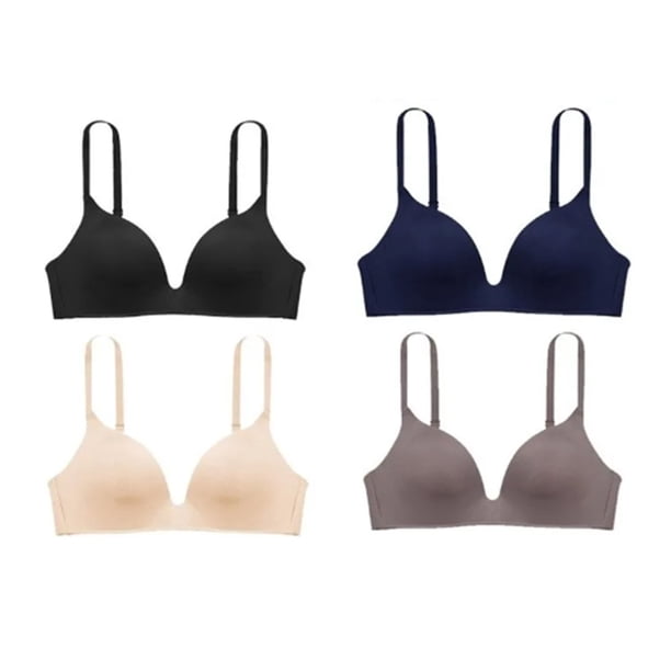 Sujetador sin costuras inalámbrico tela suave 4 piezas sujetador de camiseta push up ajustable para deportes diarios ANGGREK Otros