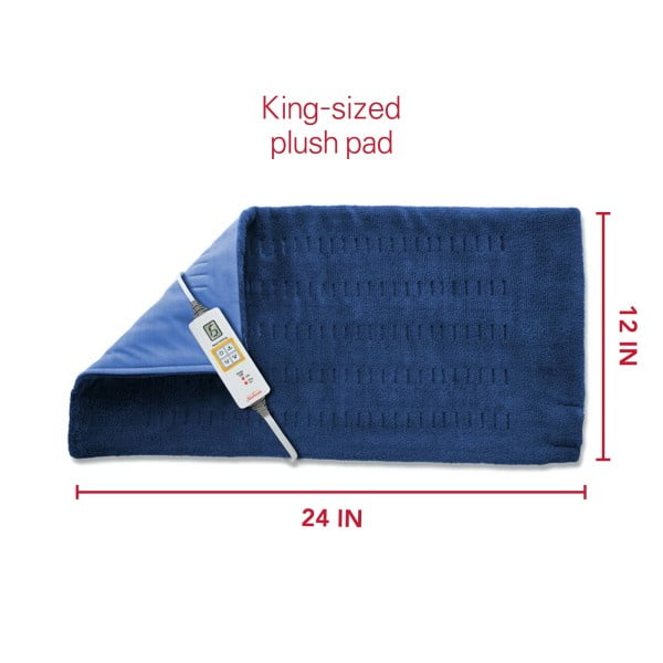 Sunbeam Wrapping Heating Pad with XpressHeat, King Size, Blue