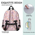 thumbnail image 5 of Beige Cow Flower Pattern Backpack for School,Cute School Bag,Schoolbag with Adjustable Shoulder Straps & Padded Back,15.25"x11.5"x5.25", 5 of 5